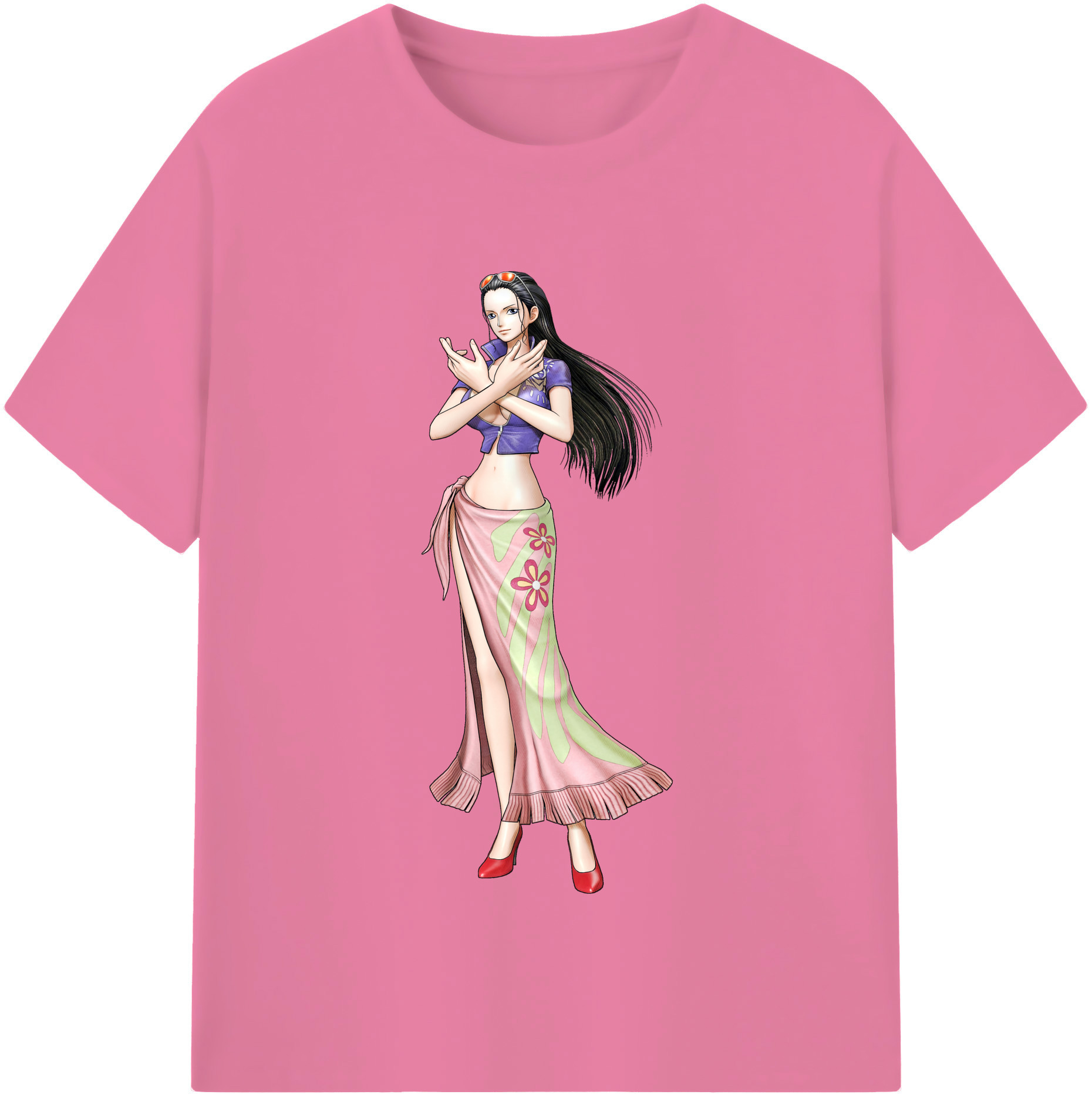 ワンピース ニコ・ロビン ONE PIECE Nico Robin 綿100％半袖Tシャツ（フロントプリント）